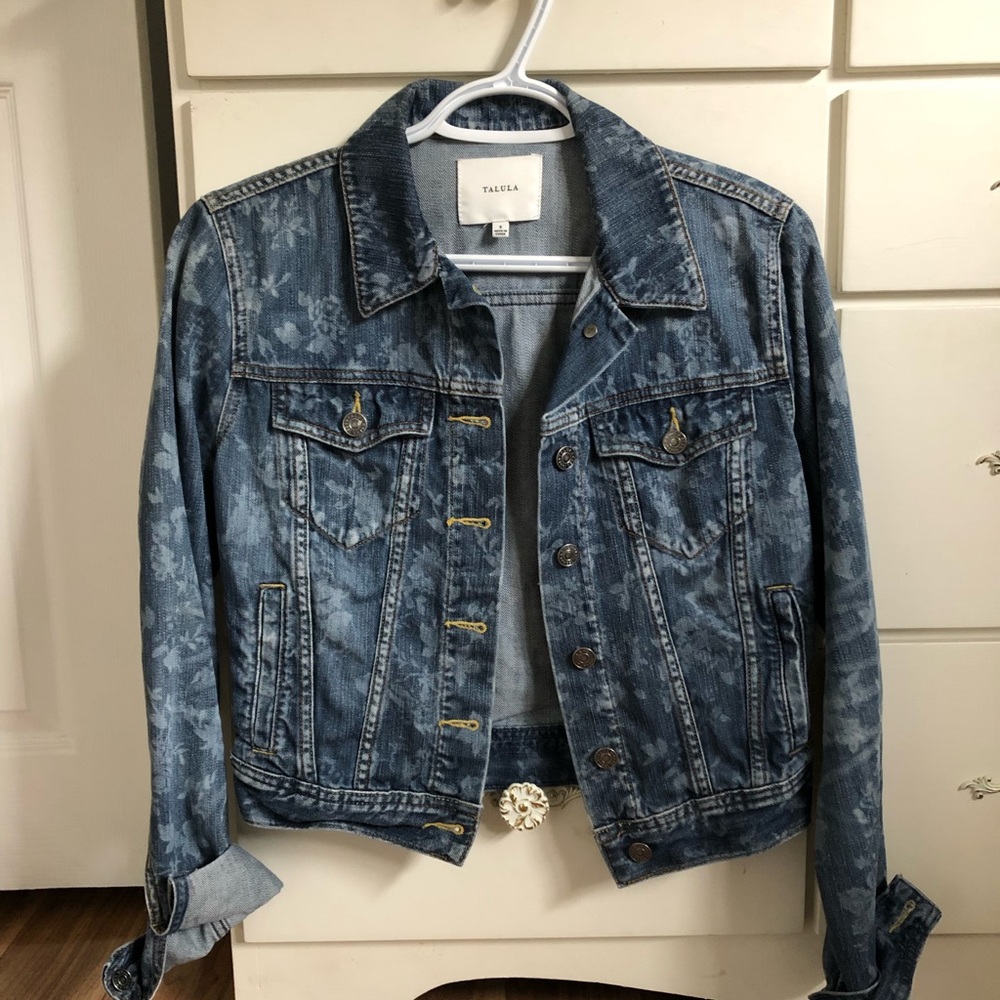 Aritzia Floral Jean Jacket